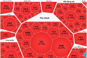 VN-Index giảm, chứng khoán "đỏ sàn"