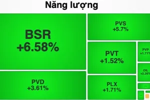 Nhóm cổ phiếu dầu khí tăng mạnh 