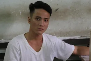 Trọng tại cơ quan công an. Ảnh: C.T