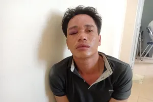 Đối tượng Vũ tại cơ quan công an