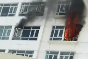  Chung cư Hoàng Anh Gia Lai Goldhouse nơi xảy ra vụ cháy. 