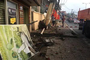 Hiện trường vụ việc. Ảnh: CHÍ THẠCH 