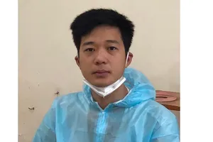 Đối tượng Nguyễn Việt Vương lúc bị bắt 