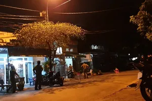 Công an phong tỏa hiện trường 