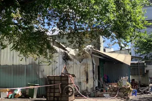 Căn nhà nơi xảy ra vụ cháy. Ảnh: TRUNG DŨNG  