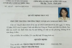Quyết định truy nã Trần Thị Tuyết Mai 