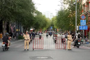 CSGT điều tiết giao thông khu vực trung tâm thành phố