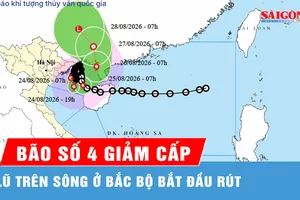 Bão số 4 hướng ra phía Đông, Nam bộ giảm mưa