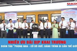Podcast bản tin trưa 28-8: Đoàn tàu “Phong Nha - Cố đô Huế: Hành trình di sản thế giới” khai trương, giảm giá vé