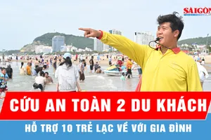 Cứu 2 người gặp nạn khi tắm biển Vũng Tàu