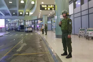 Lực lượng an ninh hàng không đang làm nhiệm vụ