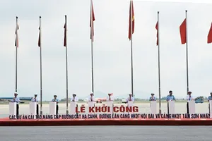 Phó Thủ tướng Thường trực Trương Hòa Bình phát lệnh khởi công 2 dự án sửa chữa, nâng cấp khu bay Nội Bài, Tân Sơn Nhất