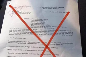 Văn bản giả mạo đang lan truyền trên mạng xã hội