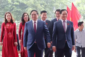 Thủ tướng Phạm Minh Chính đến dự Đại hội đại biểu Đảng bộ Bộ Ngoại giao lần thứ I nhiệm kỳ 2025 - 2030. Ảnh: VIẾT CHUNG