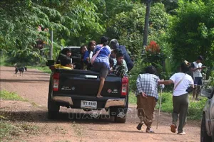 Thái Lan sơ tán người dân tại khu vực biên giới. Ảnh: TTXVN