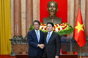 Chủ tịch nước Lương Cường tiếp ông Nakasone Yasutaka, Hạ nghị sĩ, Trưởng Ban Thanh niên Đảng Dân chủ tự do Nhật Bản