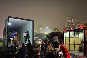 Hàng hóa hỗ trợ đồng bào vùng bão lũ sẽ được vận chuyển đến các ga Giáp Bát và ga Hà Nội