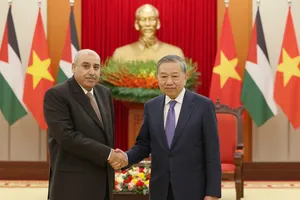 Tổng Bí thư Tô Lâm tiếp Chủ tịch Hạ viện Jordan Mazen Turki El Qadi ngày 3-2. Ảnh: VIẾT CHUNG