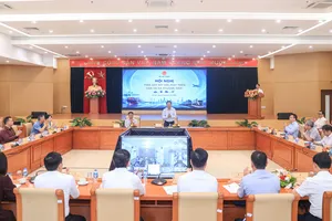 Hội nghị Thúc đẩy kết nối phát triển vận tải đa phương thức do Bộ Xây dựng tổ chức tại Hà Nội, ngày 21-5. Ảnh: CTV