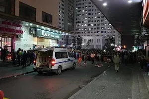 Hiện trường nơi bé sơ sinh rơi xuống