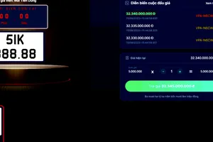 Đã đấu giá thành công hơn 5.400 biển số xe ô tô