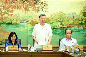 Tổng Bí thư Tô Lâm phát biểu tại buổi thảo luận tổ. Ảnh: ĐỖ TRUNG