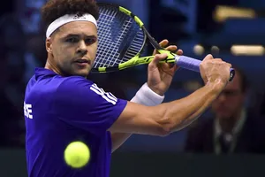 Tsonga trong trận thắng Darcis