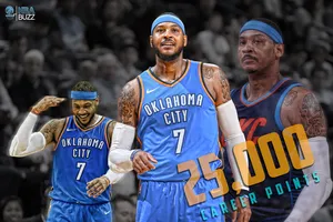 Carmelo Anthony đã đạt được cột mốc 25.000 điểm