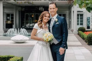 Hingis và chồng trong đám cưới