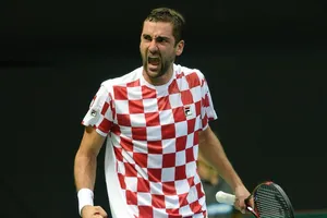 Marin Cilic trong màu áo tuyển Croatia ở Davis Cup