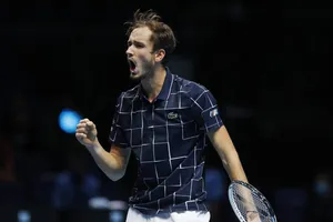 Medvedev ăn mừng chiến thắng