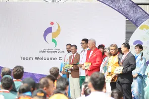 ASIAD 20 đã sẵn sàng cho lễ khai mạc. Ảnh: TÂM MINH