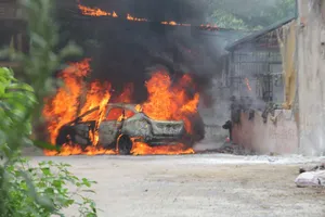 Hiện trường vụ cháy. ảnh: D.Q