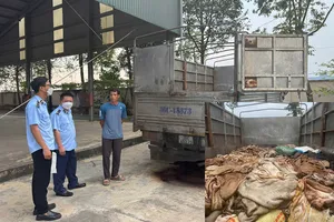 Phương tiện và tang vật thu giữ. Ảnh: CÔNG AN THANH HÓA