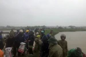 Thanh Hóa: Mưa lớn gây sạt lở đê, ngập lụt nhiều nơi