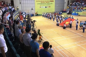 全國乒乓球錦標賽開幕儀式。（圖片來源：國榮）