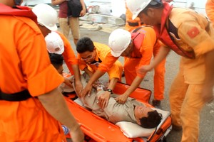 獲救援的漁民黃陽（圖片來源：互聯網）