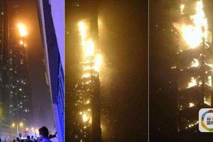 迪拜86層高樓發生火災。（圖片來源：互聯網）