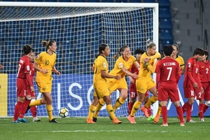 越南女隊0比8不敵澳大利亞女隊。