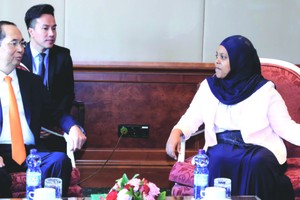 國家主席陳大光與克里婭‧易卜拉欣議長會晤。