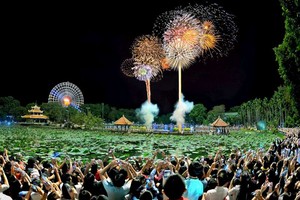 蓮潭公園國慶晚將燃放煙花。