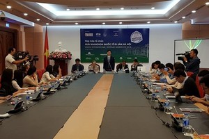 河內國際遺產馬拉松賽新聞發佈會。