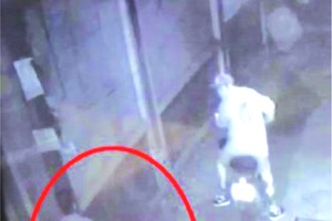 被屋主發現和警告時，他不但不道歉，反而挑釁屋主。