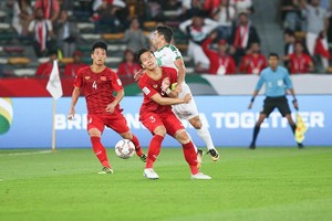 越南隊與伊拉克隊比賽一瞥。