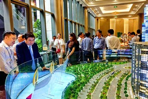 市人委會主席阮成鋒（左二）與各位專家交換意見。