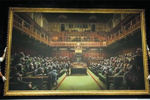 班克斯名畫近千萬英鎊成交