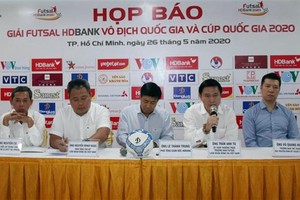 5人制足球賽事新聞發佈會。