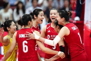 中國女排依然高居第一位。
