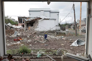 亞美尼亞與阿塞拜疆連續多日在納戈爾諾卡拉巴赫（納卡）地區交火。圖為納卡首府街頭。