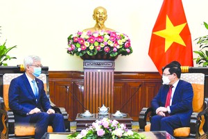 政府副總理、外交部長范平明 會見韓國外交部副部長李泰浩。